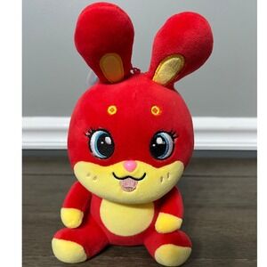 Red Plush Bunny Rabbit Stuffed Animal Toy Kids Cute Big Eye Small